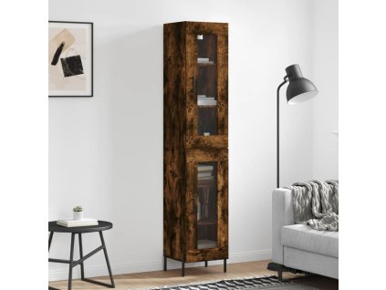 vidaXL Skříň highboard kouřový dub 34,5 x 34 x 180 cm kompozitní dřevo