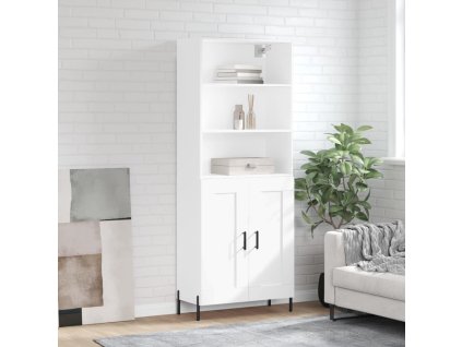 vidaXL Skříň highboard bílá 69,5 x 34 x 180 cm kompozitní dřevo