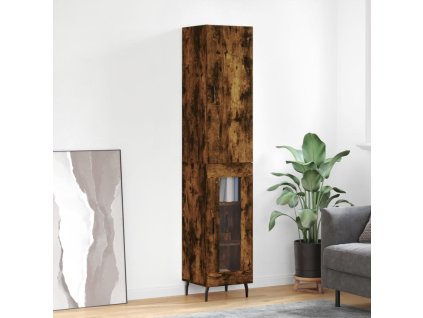 vidaXL Skříň highboard kouřový dub 34,5 x 34 x 180 cm kompozitní dřevo