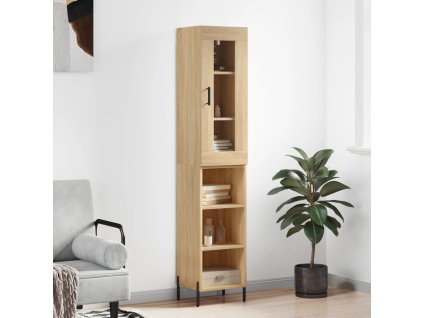 vidaXL Skříň highboard dub sonoma 34,5 x 34 x 180 cm kompozitní dřevo