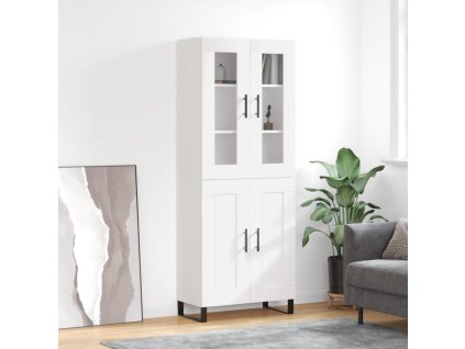 vidaXL Skříň highboard bílá 69,5 x 34 x 180 cm kompozitní dřevo