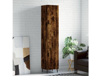 vidaXL Skříň highboard kouřový dub 34,5 x 34 x 180 cm kompozitní dřevo