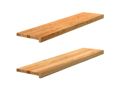 vidaXL Okenní parapety 2ks světle hnědé 110x25x2cm masivní dub