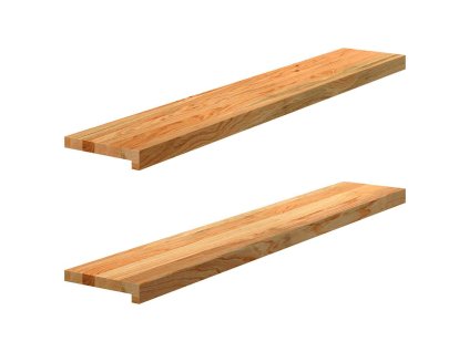 vidaXL Okenní parapety 2ks světle hnědé 120x20x2cm masivní dub