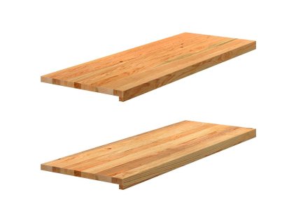 vidaXL Okenní parapety 2ks světle hnědé 110x40x2 cm masivní dub