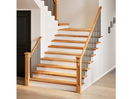 vidaXL Nášlapy na schody 2 ks světle hnědé 110x25x2 cm masivní dub