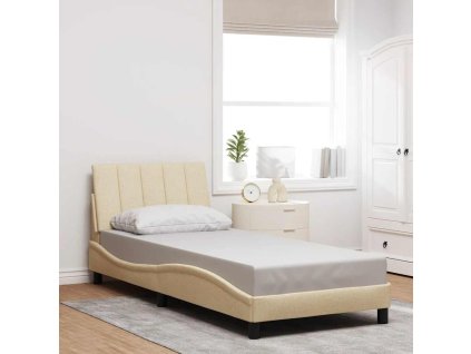 vidaXL Rám postele bez matrací Hanko krémově 90x190 cm textil
