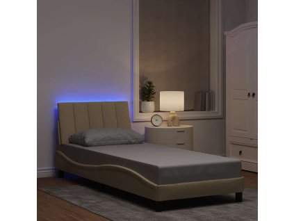 vidaXL Rám postele bez matrací Hanko krémově 90x190 cm textil