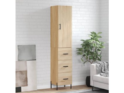vidaXL Skříň highboard dub sonoma 34,5 x 34 x 180 cm kompozitní dřevo