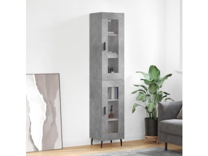 vidaXL Skříň highboard betonově šedá 34,5x34x180 cm kompozitní dřevo
