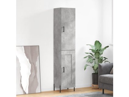 vidaXL Skříň highboard betonově šedá 34,5x34x180 cm kompozitní dřevo