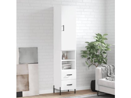 vidaXL Skříň highboard bílá 34,5 x 34 x 180 cm kompozitní dřevo