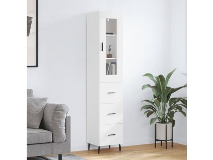 vidaXL Skříň highboard bílá 34,5 x 34 x 180 cm kompozitní dřevo