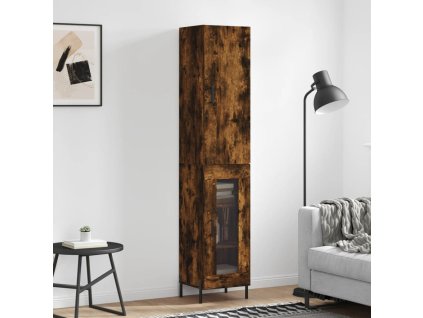 vidaXL Skříň highboard kouřový dub 34,5 x 34 x 180 cm kompozitní dřevo