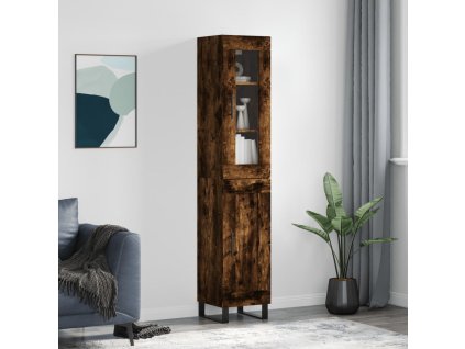 vidaXL Skříň highboard kouřový dub 34,5 x 34 x 180 cm kompozitní dřevo