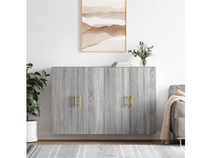 vidaXL Nástěnné skříňky 2 ks šedé sonoma 69,5 x 34 x 90 cm