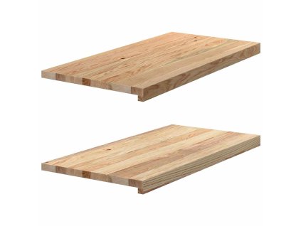 vidaXL Okenní parapety 2 ks neošetřené 80x40x2cm masivní dubové dřevo