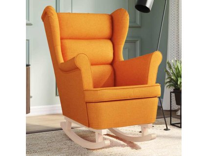 vidaXL Houpací křeslo tmavě žluté 74 x 90 x 102 cm textil