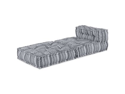 vidaXL Modulární pohovka Šedý Potisk 70 x 70 x 56 cm textil