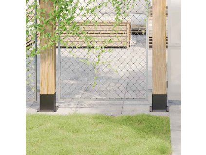 vidaXL Podstavce pod sloupky čtvercové 12 ks antracit 121x121 mm