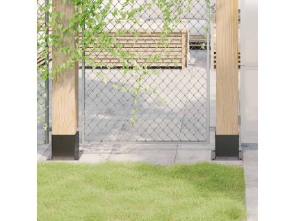 vidaXL Podstavce pod sloupky čtvercové 12 ks antracit 141x141 mm