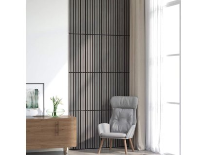 vidaXL Akustické stěnové panely 8 ks lamelové 60,5x60 cm Dubová dýha