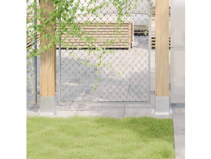 vidaXL Podstavce pro sloupky čtvercové 12 ks Stříbrná Pozinkovaná ocel