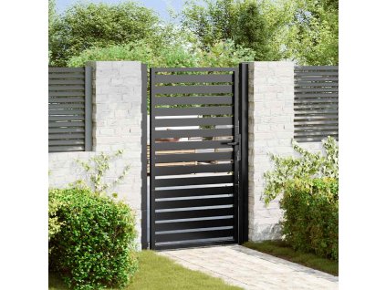 vidaXL Zahradní brána uzamykatelná černá 100x150 cm hliníková