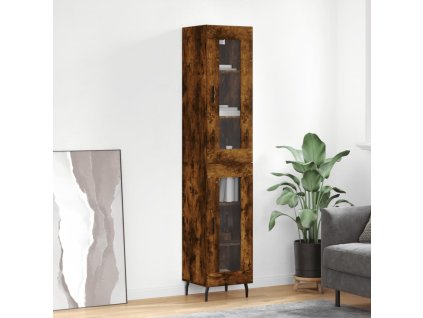 vidaXL Skříň highboard kouřový dub 34,5 x 34 x 180 cm kompozitní dřevo