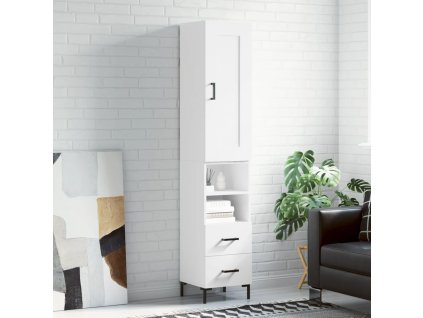 vidaXL Skříň highboard bílá 34,5 x 34 x 180 cm kompozitní dřevo