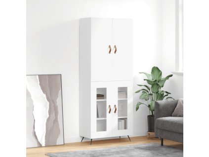 vidaXL Skříň highboard bílá 69,5 x 34 x 180 cm kompozitní dřevo