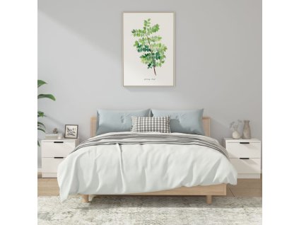 vidaXL Noční stolky 2 ks bílé kompozitní dřevo