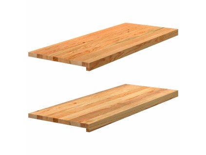 vidaXL Okenní parapety 2ks světle hnědé 100x40x2 cm masivní dub