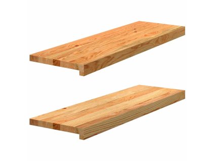 vidaXL Okenní parapety 2ks světle hnědé 80x30x2cm masivní dubové dřevo
