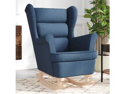 vidaXL Houpací křeslo modré 74 x 90 x 102 cm textil