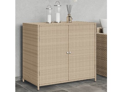 vidaXL Zahradní úložná skříň béžová 83 x 45 x 76 cm polyratan