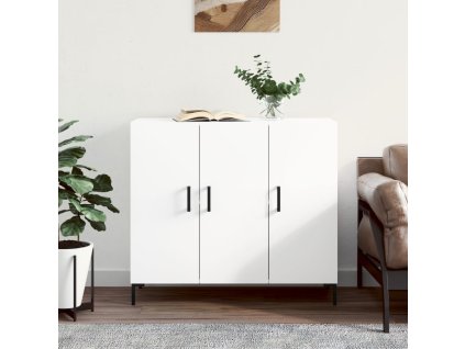 vidaXL Příborník bílý 90 x 34 x 80 cm kompozitní dřevo