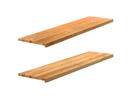 vidaXL Okenní parapety 2ks světle hnědé 160x40x2 cm masivní dub