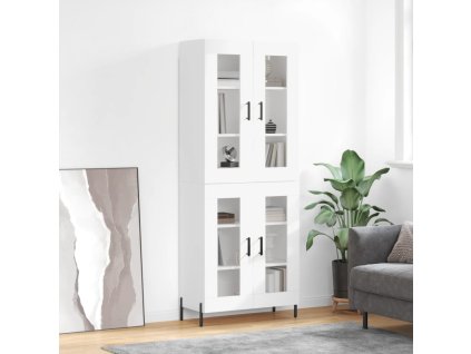 vidaXL Skříň highboard bílá 69,5 x 34 x 180 cm kompozitní dřevo