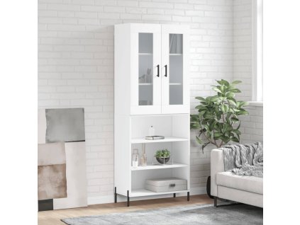 vidaXL Skříň highboard bílá 69,5 x 34 x 180 cm kompozitní dřevo