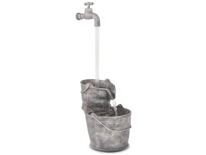 vidaXL Fontánka s kohoutkem a kyblíky polyresin