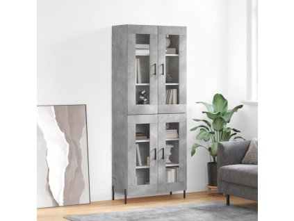 vidaXL Skříň highboard betonově šedá 69,5x34x180 cm kompozitní dřevo