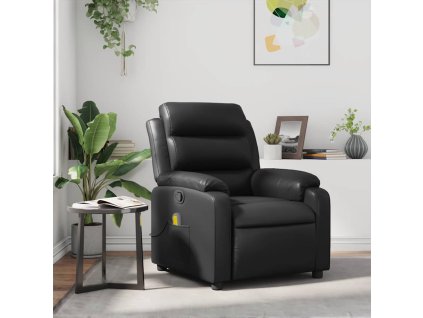 vidaXL Masážní polohovací křeslo černá umělá kůže