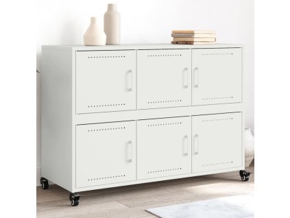 vidaXL Příborník bílý 100,5 x 39 x 72 cm ocel