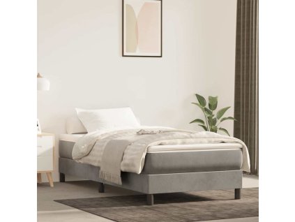 vidaXL Taštičková matrace světle šedá 100 x 220 x 20 cm samet