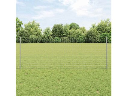 vidaXL Plot s příspěvky Stříbrná 0.8 x 25 m Ocel
