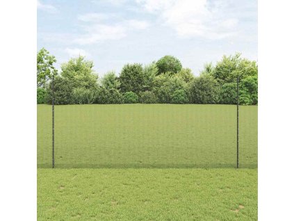 vidaXL Plot s příspěvky Šedá 1.5 x 25 m Ocel