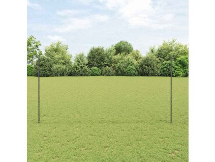 vidaXL Plot s příspěvky Šedá 1.5 x 25 m Ocel