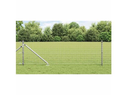 vidaXL Plotové sloupky 7 pcs Stříbrná Ø32mm 100 cm Pozinkovaná ocel