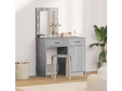 vidaXL Kosmetický stůl 2 pcs Šedá 50 x 41 x 135 cm Kompozitní dřevo